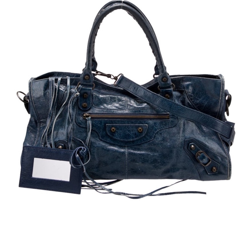 2013 Balenciaga City Bag Dark Blue